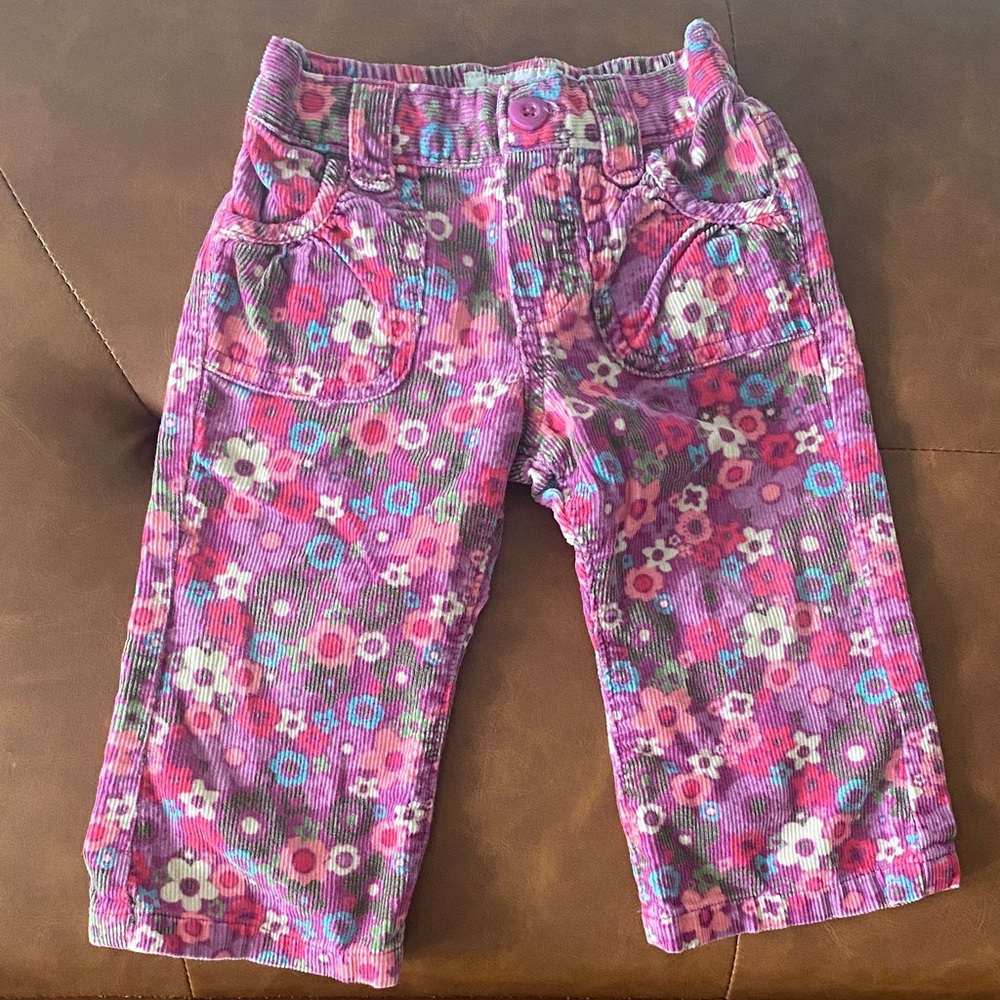 OshKosh B'gosh Pink Floral Corduroy Pants